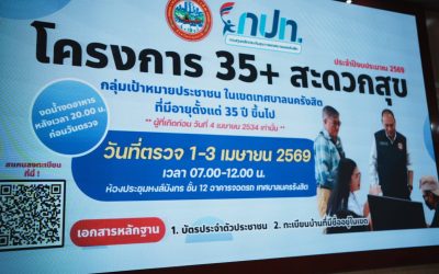 เทศบาลนครรังสิตดำเนินโครงการ “35+ สะดวกสุข” ประจำปีงบประมาณ 2569 ให้บริการตรวจสุขภาพประชาชน ฟรี!